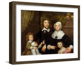 Portrait of a Family, Probably That of Richard Streatfeild, c.1645-William Dobson-Framed Giclee Print