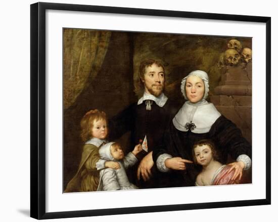 Portrait of a Family, Probably That of Richard Streatfeild, c.1645-William Dobson-Framed Giclee Print