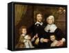 Portrait of a Family, Probably That of Richard Streatfeild, c.1645-William Dobson-Framed Stretched Canvas