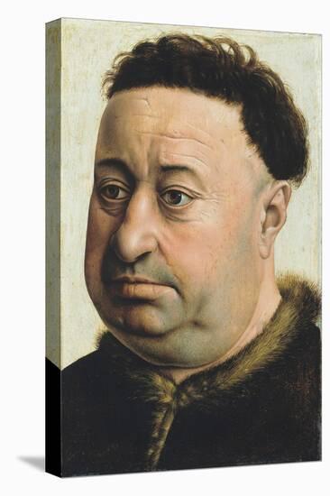 Portrait of a Fat Man-Robert Campin-Stretched Canvas