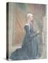 Portrait of a Female Member of the Sassetti Family-Domenico Ghirlandaio-Stretched Canvas