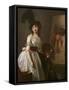 Portrait of a Female Painter, Pupil of David-Aimee Duvivier-Framed Stretched Canvas