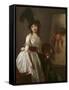 Portrait of a Female Painter, Pupil of David-Aimee Duvivier-Framed Stretched Canvas