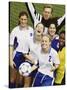 Portrait of a Female Soccer Team-null-Stretched Canvas