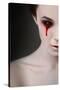 Portrait of a Female Vampire over Black Background-Lisa_A-Stretched Canvas