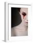 Portrait of a Female Vampire over Black Background-Lisa_A-Framed Photographic Print