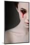 Portrait of a Female Vampire over Black Background-Lisa_A-Mounted Photographic Print