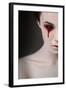 Portrait of a Female Vampire over Black Background-Lisa_A-Framed Photographic Print