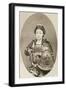 Portrait of a Female Warrior with Flowers in Her Hair, C.1895-null-Framed Photographic Print