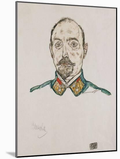 Portrait of a First Officer, 1916-Egon Schiele-Mounted Giclee Print