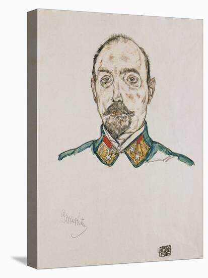 Portrait of a First Officer, 1916-Egon Schiele-Stretched Canvas