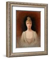 Portrait of a Flaxen-Haired Woman-Georges Croegaert-Framed Giclee Print