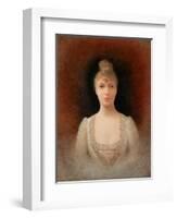 Portrait of a Flaxen-Haired Woman-Georges Croegaert-Framed Giclee Print