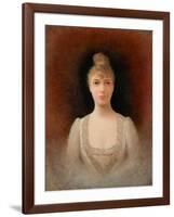 Portrait of a Flaxen-Haired Woman-Georges Croegaert-Framed Giclee Print