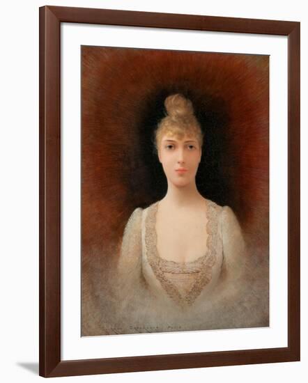 Portrait of a Flaxen-Haired Woman-Georges Croegaert-Framed Giclee Print