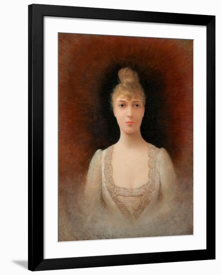 Portrait of a Flaxen-Haired Woman-Georges Croegaert-Framed Giclee Print