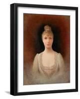 Portrait of a Flaxen-Haired Woman-Georges Croegaert-Framed Giclee Print