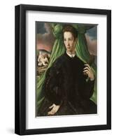 Portrait of a Florentine Nobleman 1546-1548, by Francesco Salviati, 1510–1563, Italian painting,-Francesco Salviati-Framed Art Print