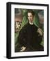 Portrait of a Florentine Nobleman 1546-1548, by Francesco Salviati, 1510–1563, Italian painting,-Francesco Salviati-Framed Art Print