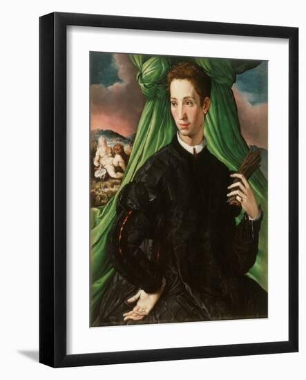 Portrait of a Florentine Nobleman, 1546-48-Francesco De Rossi Salviati Cecchino-Framed Giclee Print