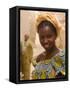 Portrait of a Fulani Woman, Mopti, Mali, West Africa, Africa-Gavin Hellier-Framed Stretched Canvas