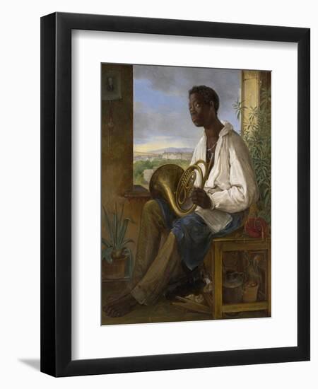 Portrait of a Gardener and Horn Player in the Household of the Emperor Francis I, 1836-Albert Schindler-Framed Giclee Print