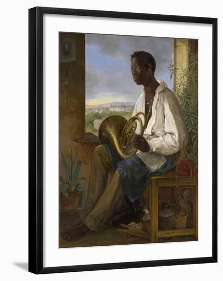 Portrait of a Gardener and Horn Player in the Household of the Emperor Francis I, 1836-Albert Schindler-Framed Giclee Print