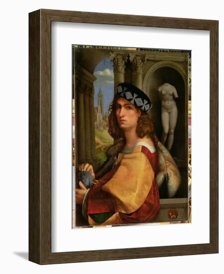 Portrait of a Gentleman, 1512-Domenico Capriolo-Framed Giclee Print