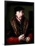 Portrait of a Gentleman, 16Th Century (Oil on Panel)-Ambrosius Benson-Framed Giclee Print