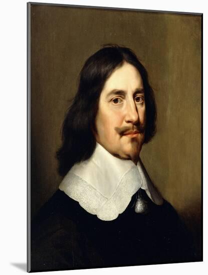 Portrait of a Gentleman, Bust Length, Wearing Black-Gerrit van Honthorst-Mounted Giclee Print