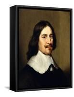Portrait of a Gentleman, Bust Length, Wearing Black-Gerrit van Honthorst-Framed Stretched Canvas