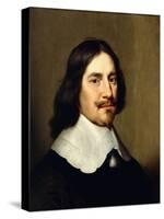 Portrait of a Gentleman, Bust Length, Wearing Black-Gerrit van Honthorst-Stretched Canvas