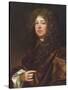 Portrait of a Gentleman in a Brown Robe-Sir Peter Lely-Stretched Canvas