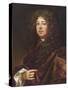 Portrait of a Gentleman in a Brown Robe-Sir Peter Lely-Stretched Canvas