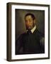 Portrait of a Gentleman in a Green Doublet and Chainmail Shirt, circa 1565-Giovanni Battista Moroni-Framed Giclee Print