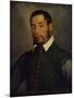 Portrait of a Gentleman in a Green Doublet and Chainmail Shirt, circa 1565-Giovanni Battista Moroni-Mounted Giclee Print