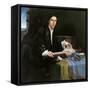 Portrait of a Gentleman in His Study-Lorenzo Lotto-Framed Stretched Canvas