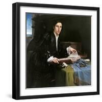 Portrait of a Gentleman in His Study-Lorenzo Lotto-Framed Giclee Print