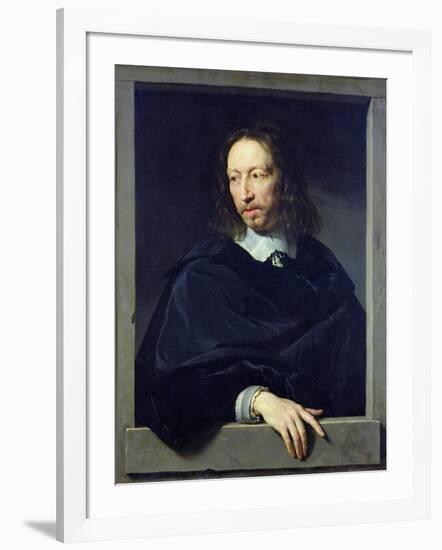 Portrait of a Gentleman, known as Arnaud D'Andilly-Philippe De Champaigne-Framed Giclee Print