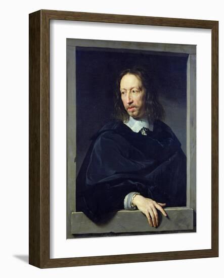 Portrait of a Gentleman, known as Arnaud D'Andilly-Philippe De Champaigne-Framed Giclee Print