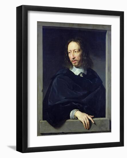 Portrait of a Gentleman, known as Arnaud D'Andilly-Philippe De Champaigne-Framed Giclee Print