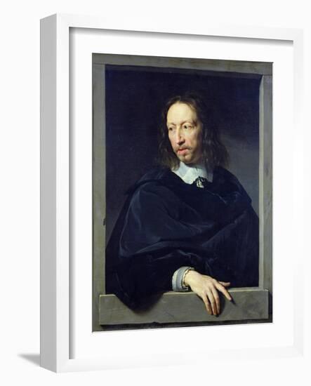 Portrait of a Gentleman, known as Arnaud D'Andilly-Philippe De Champaigne-Framed Giclee Print