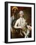 Portrait of a Gentleman, Seated, in White Jacket, Waistcoat and Breeches, Holding a Hookah-Robert Home-Framed Giclee Print