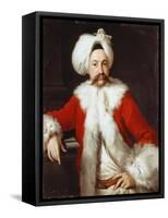 Portrait of a Gentleman Standing, Half-Length, in Oriental Costume-Andrea Soldi-Framed Stretched Canvas