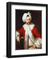 Portrait of a Gentleman Standing, Half-Length, in Oriental Costume-Andrea Soldi-Framed Giclee Print