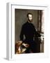 Portrait of a Gentleman, Standing Three-Quarter Length, Wearing a Black Costume and Holding a Book-Bernardino Campi-Framed Giclee Print