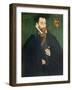 Portrait of a Gentleman, Traditionally Called a Member of the Dacre Family, 1571-George Gower-Framed Giclee Print