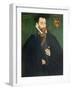 Portrait of a Gentleman, Traditionally Called a Member of the Dacre Family, 1571-George Gower-Framed Giclee Print