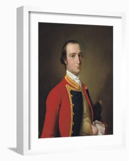 Portrait of a Gentleman, Traditionally Identified as Alexander Baillie of the First Foot, C.1761-62-Joseph Wright of Derby-Framed Giclee Print