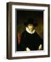 Portrait of a Gentleman Wearing a Ruff and Dark Clothes with a Wide Brimmed Hat-Ferdinand Bol-Framed Giclee Print